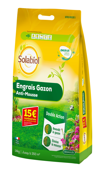 Engrais Gazon Anti-Mousse -  14 kg