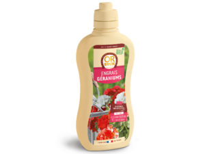 Engrais liquide géraniums or brun