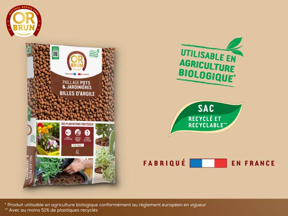 Billes d'argile Or brun