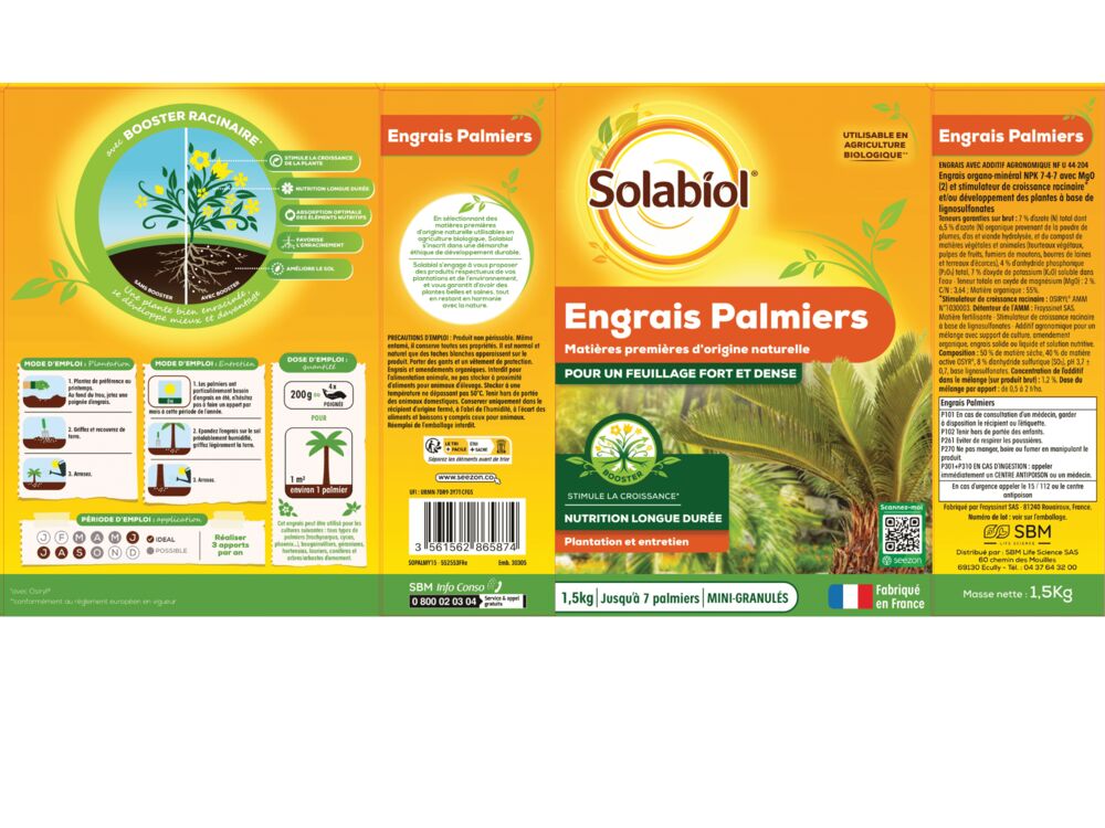 engrais palmier Solabiol