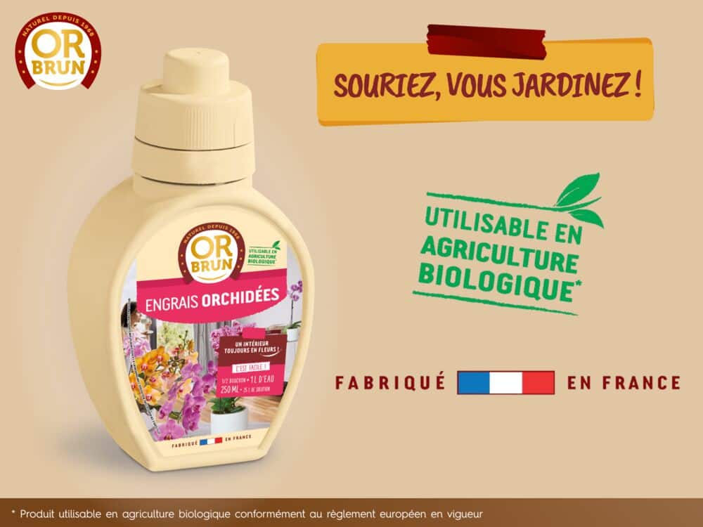 Engrais liquide orchidées or brun UAB