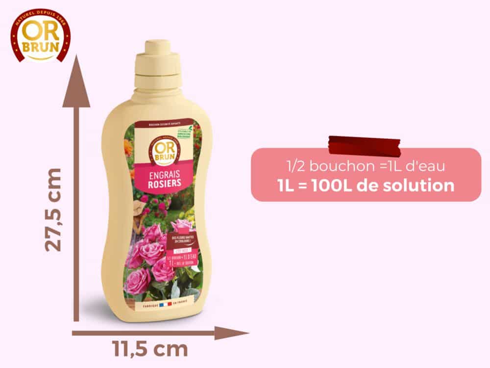 Engrais liquide rosier or brun