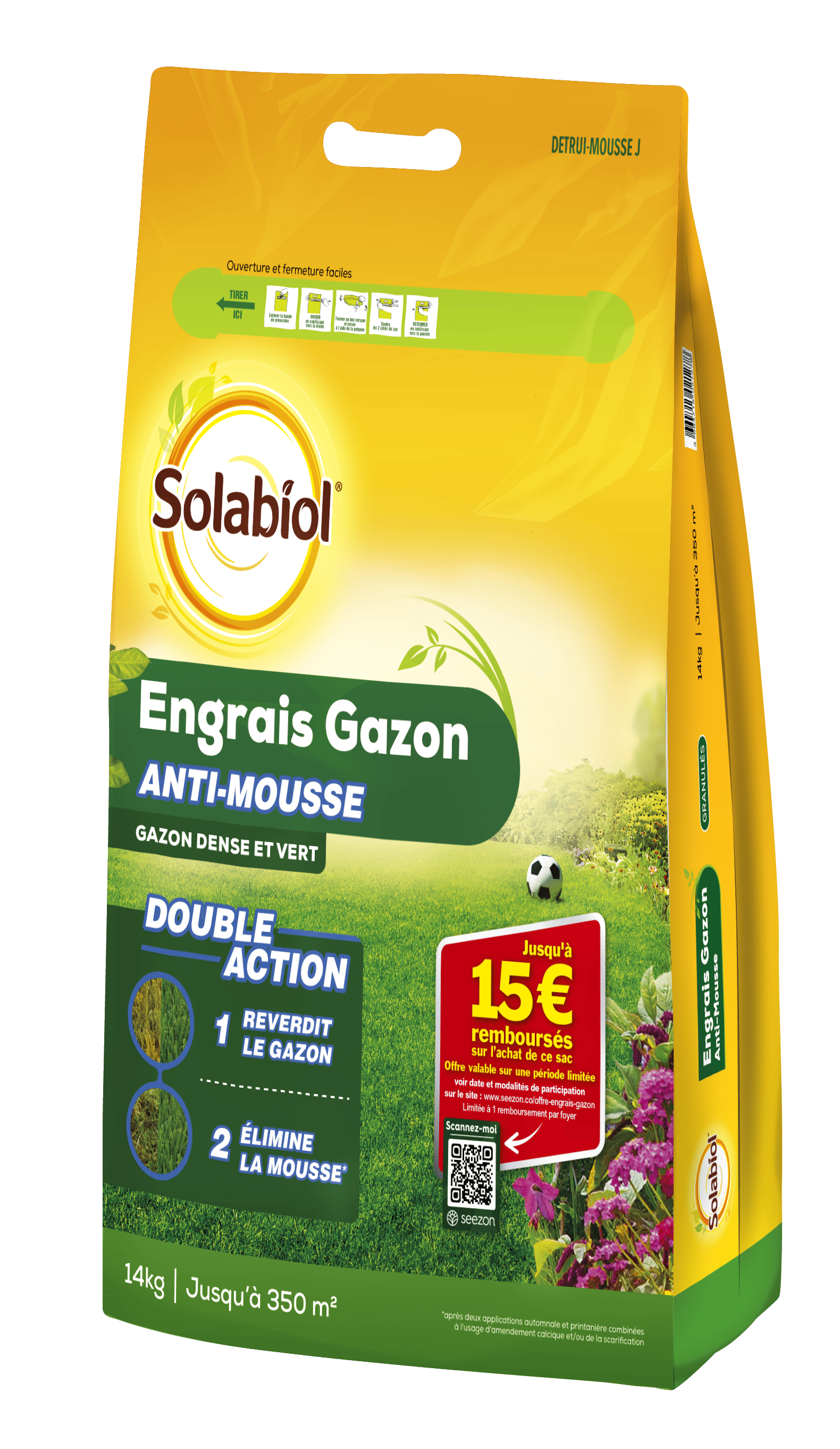 engrais gazon anti-mousse Solabiol promotion 15€ remboursés