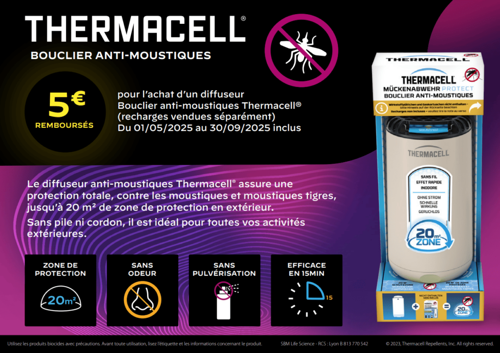offre de remboursement Thermacell 5€ Patio