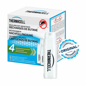 Thermacell - 4 Cartouches de Gaz Butane pour bouclier Anti-Moustiques