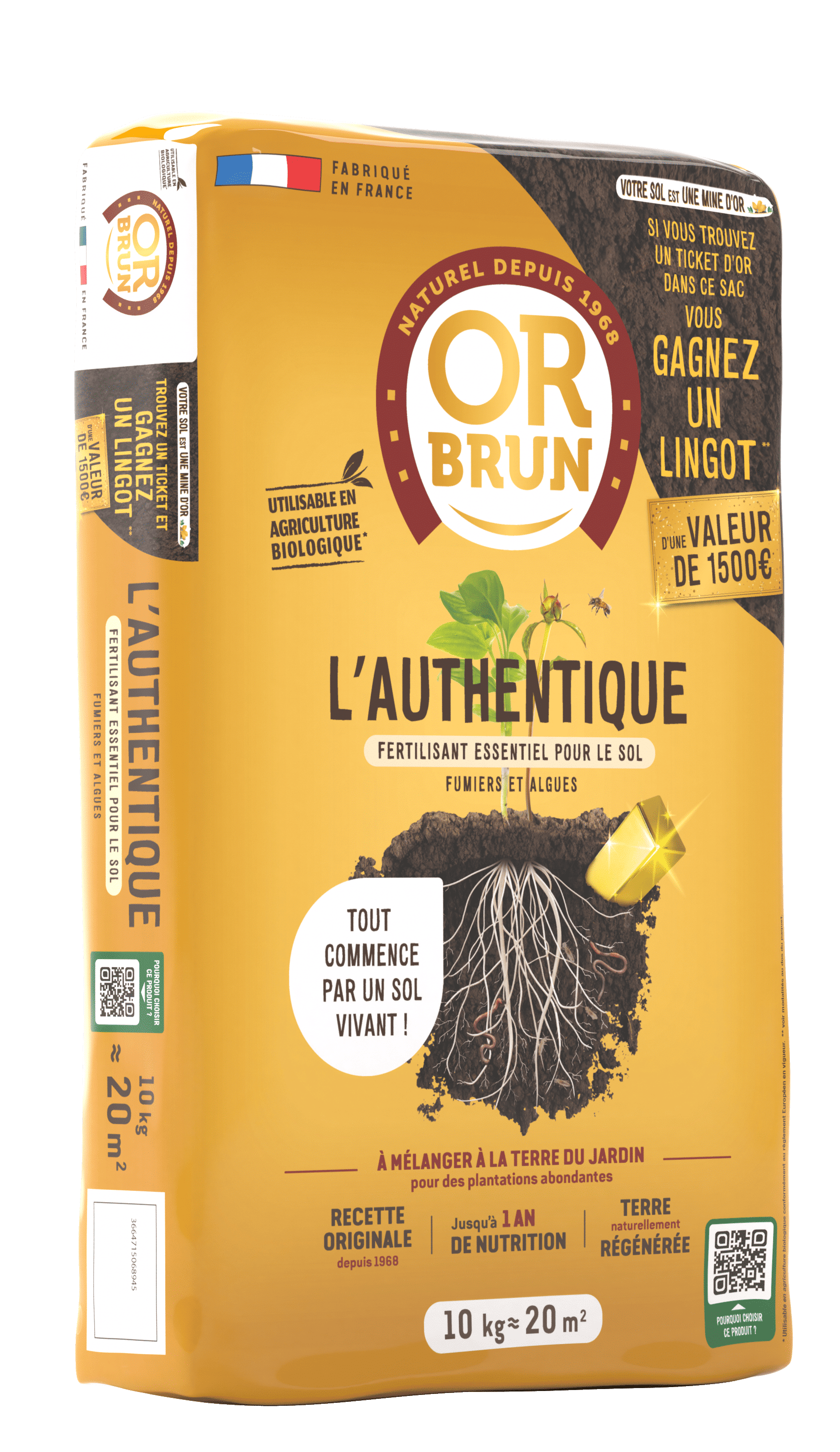 Authentique fertilisant d'Or Brun - Authentique fertilisant d'Or Brun 10 kg