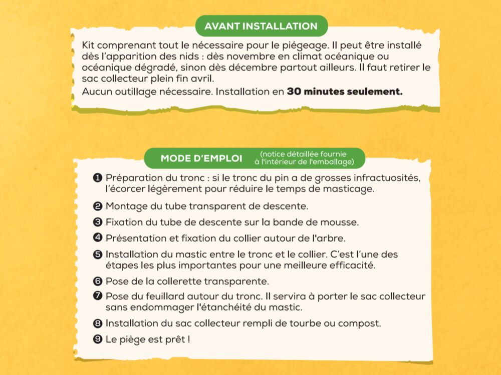 Collier anti-chenilles - Processionnaires du pin