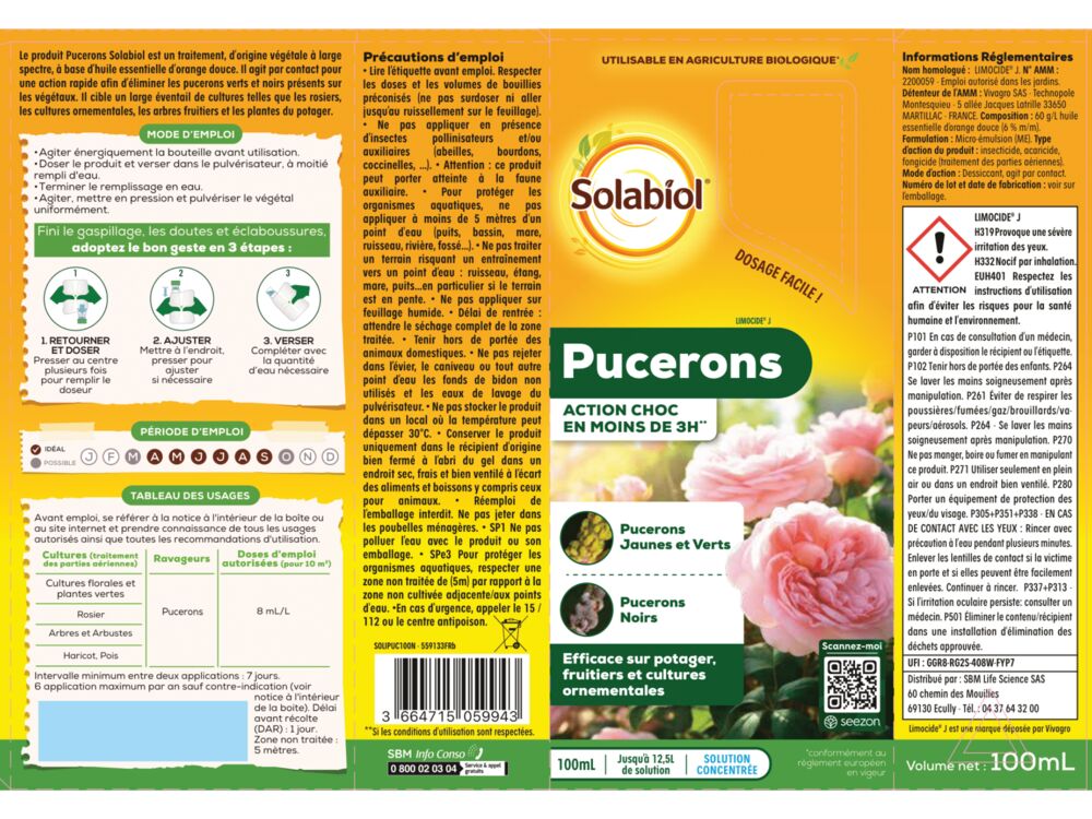 Pucerons - Traitement Concentré